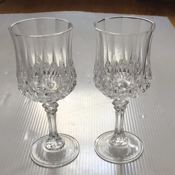 Cristal D’Arques Set of 2 Crystal Goblets, 7+" Tall - Picture 2 of 5